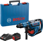 케이스와 배터리가 포함된 Bosch GBH 18V-45 C 로터리 해머.