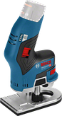 Bosch GKF 10.8V-8 무선 팜 라우터, 인체공학적 그립.