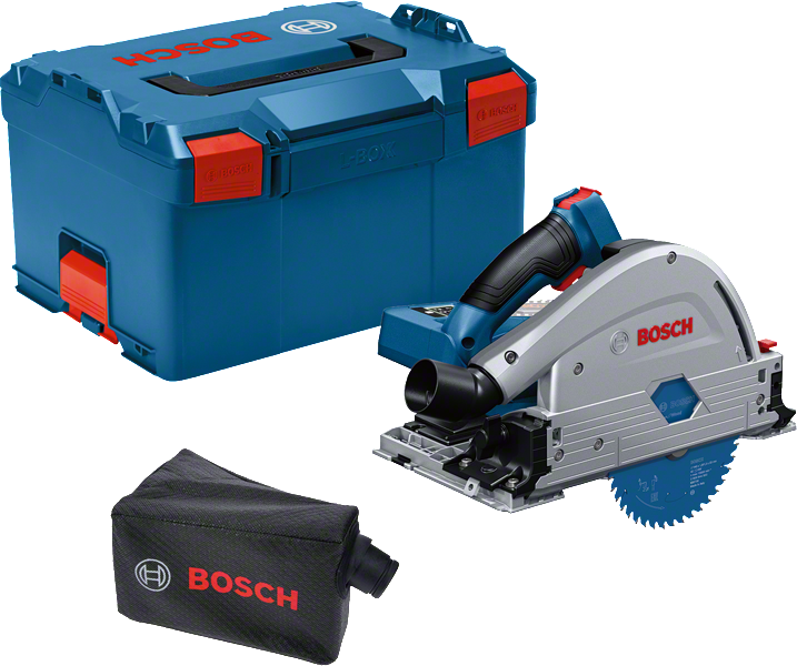 케이스가 포함된 Bosch GKT 18V-52 GC 무선 트랙 톱.