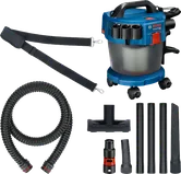 Bosch GAS 18V-10 L 무선 습식 및 건식 진공 청소기 세트.