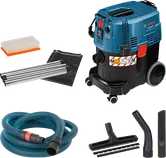 Bosch GAS 35 M AFC 습식 및 건식 진공 청소기(액세서리 포함).