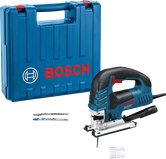 Bosch GST 150 BCE 퍼즐 톱과 휴대용 케이스.