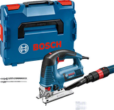 케이스와 먼지 추출 장치가 포함된 Bosch GST 160 BCE 퍼즐.