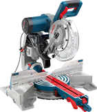 듀얼 베벨이 장착된 Bosch GCM 10 GDJ 슬라이딩 미터 톱.