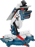 레이저 가이드가 장착된 Bosch GTM 12 JL 콤비네이션 톱.