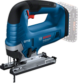 브러시리스 모터가 장착된 Bosch GST 18V-125 B 무선 톱.