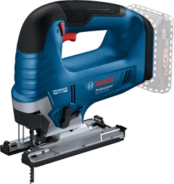 브러시리스 모터가 장착된 Bosch GST 18V-125 B 무선 톱.