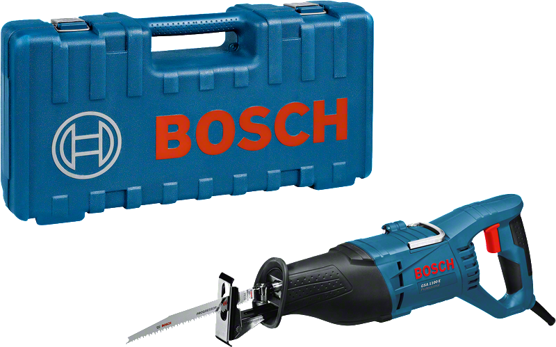 운반 케이스가 포함된 Bosch 왕복톱 GSA 1100 E.