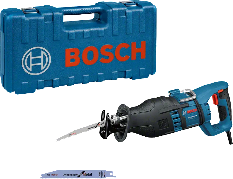 케이스가 포함된 Bosch GSA 1300 PCE 왕복톱.