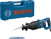 케이스가 포함된 Bosch GSA 1300 PCE 왕복톱.