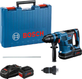 케이스가 포함된 Bosch GBH 18V-34 CF 로터리 해머 드릴 세트.