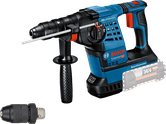 36V 배터리가 장착된 Bosch GBH 36 V-LI Plus 로터리 해머.