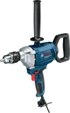 Bosch GBM 1600 RE 드릴, 인체공학적 2개 핸들 디자인.