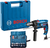 케이스와 액세서리가 포함된 Bosch GSB 16 RE 임팩트 드릴.