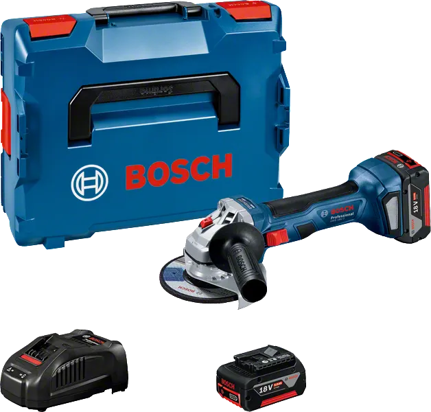 Bosch GWS 18V-7 무선 각도 그라인더 키트.