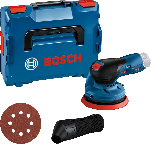 Bosch GEX 12V-125 무선 랜덤 오빗 샌더 세트.