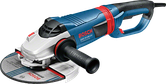 인체공학적 손잡이가 달린 Bosch GWS 24-180 LVI 각도 그라인더.