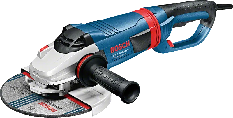Bosch GWS 24-230 LVI 각도 그라인더, 인체공학적 손잡이.