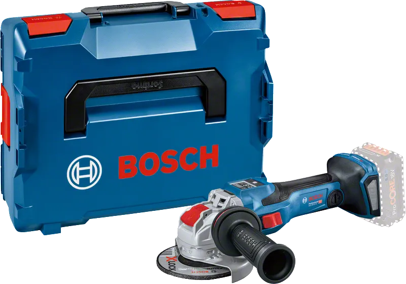 Bosch GWX 18V-15 SC 무선 각도 그라인더(휴대 케이스 포함).