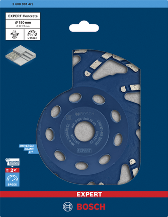 EXPERT Concrete 다이아몬드 연마 헤드 180 x 22.23 x 4.5mm Bosch EXPERT 콘크리트 다이아몬드 연삭 헤드 180×22.23×4.5mm.
