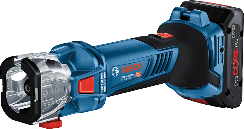 Bosch GCU 18V-30 무선 건식벽체 라우터.