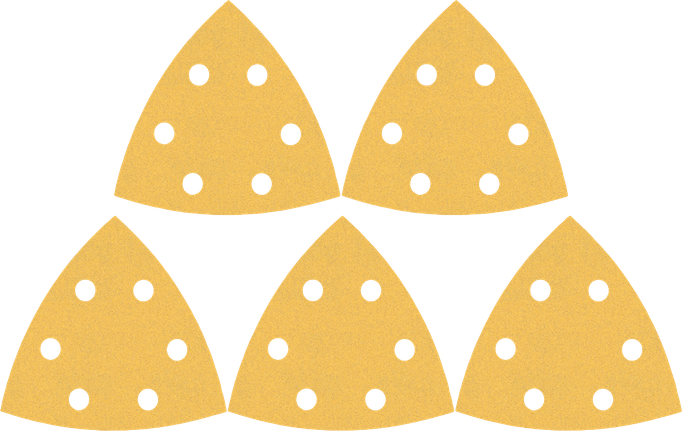 멀티툴용 Bosch 샌딩 시트 세트, 10홀 디자인.