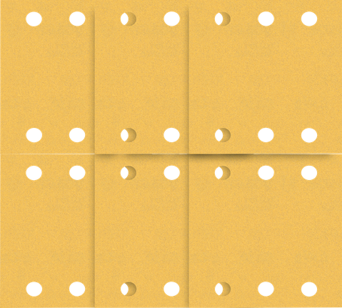 오비탈 샌더용 Bosch EXPERT C470 사포 세트.