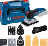 Bosch GSS 18V-13 무선 오비탈 샌더 키트.