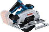 측면 가이드가 장착된 Bosch GKS 185-LI 무선 원형 톱.