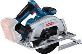 측면 가이드가 장착된 Bosch GKS 185-LI 무선 원형 톱.