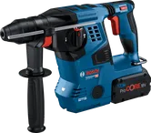 8Ah 배터리가 장착된 Bosch GBH 18V-28 C 로터리 해머.