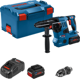 배터리가 포함된 Bosch GBH 18V-28 로터리 해머 드릴 세트.