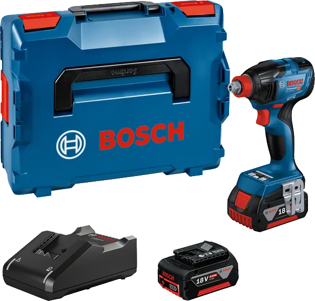 케이스가 포함된 Bosch GDX 18V-210 C 임팩트 드라이버 세트.