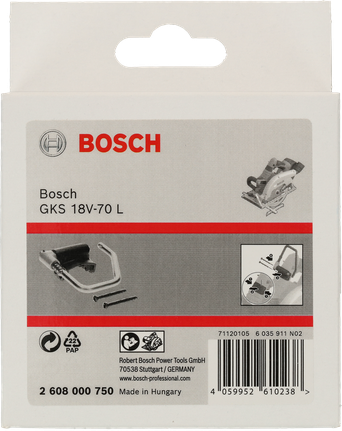 후크 95 x 90mm GKS 18V-70 L용 Bosch 래프터 후크 95 x 90 mm.