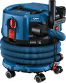 호스가 달린 Bosch GAS 18V-12 MC 무선 집진기.
