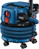 호스가 달린 Bosch GAS 18V-12 MC 무선 집진기.