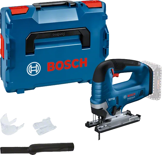 케이스가 포함된 Bosch GST 18V-125 B 무선 톱.