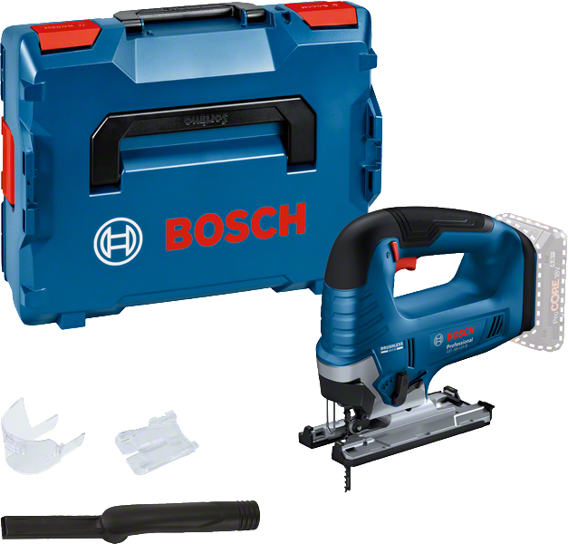 케이스가 포함된 Bosch GST 18V-125 B 무선 톱.