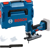 케이스가 포함된 Bosch GST 18V-125 S 무선 톱.