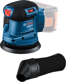 먼지 필터가 장착된 Bosch GEX 185-LI 랜덤 오빗 샌더.