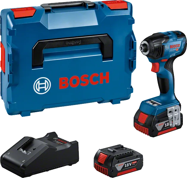 Bosch GDR 18V-210 C 무선 충격 드라이버 세트.