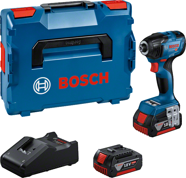 Bosch GDR 18V-210 C 무선 충격 드라이버 세트.
