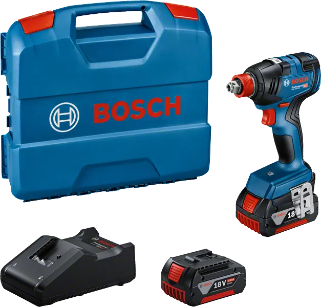 Bosch GDX 18V-200 무선 충격 드라이버 세트.