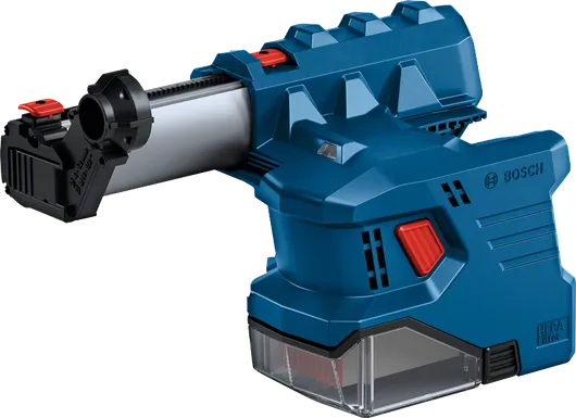 HEPA 필터가 장착된 Bosch GDE 18V-12 집진기.