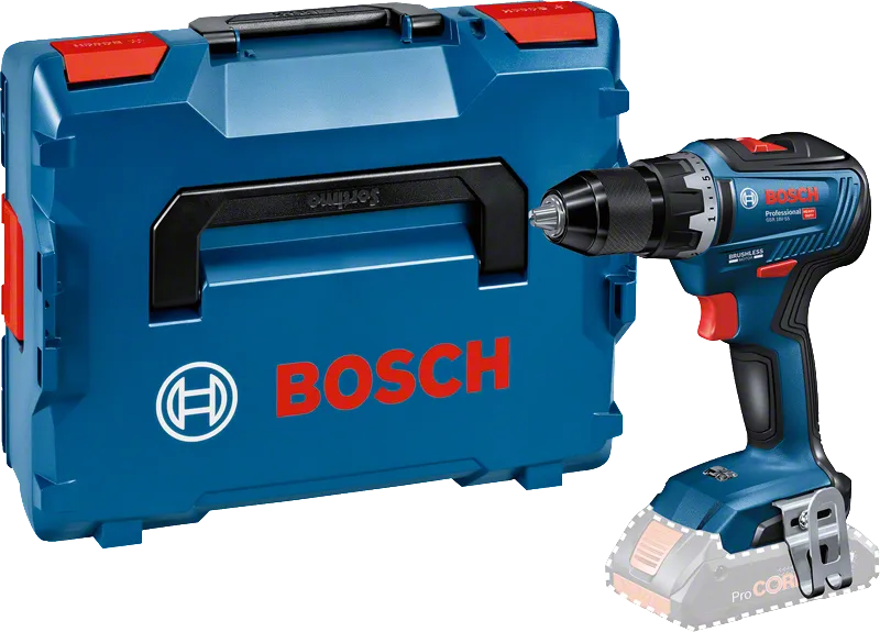 휴대용 케이스가 포함된 Bosch GSR 18V-55 무선 드릴.