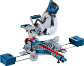 슬라이딩 레일이 있는 Bosch GCM 305-254 D 마이터 톱.