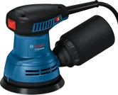 집진기가 장착된 Bosch GEX 125 랜덤 오빗 샌더.