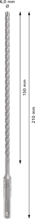 PRO SDS plus-5X 해머 드릴 비트, 6 x 200 x 260mm PRO SDS plus-5X 해머 드릴 비트, 6 x 200 x 260mm