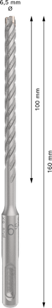 PRO SDS plus-5X 해머 드릴 비트, 6.5 x 100 x 160mm PRO SDS plus-5X 해머 드릴 비트, 6.5 x 100 x 160mm