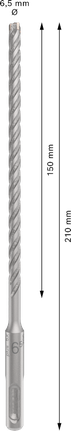 PRO SDS plus-5X 해머 드릴 비트, 6.5 x 150 x 210mm PRO SDS plus-5X 해머 드릴 비트, 6.5 x 150 x 210mm